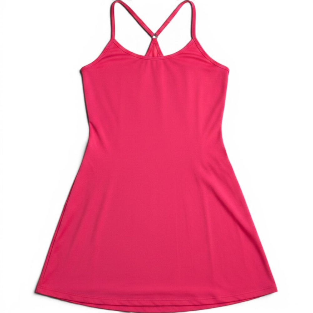 Outdoor Voices Exercise Dress XL Neon Pink Coral Activewear Built-in Shorts